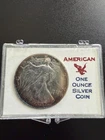 1990 Uncirculated Silver American Eagle Nicely Toned 99.9% Silver