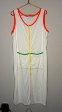 Vintage 70's Avon Style Swimsuit Cover Up Terry Cloth 2 Large Front Pockets USA