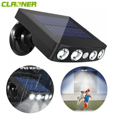 4LED Solar Powered Wall Light Outdoor Garden Yard Motion Sensor Flood Security 