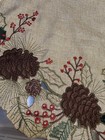 Holiday at Home 15in Round Embroidered Polyester Placemat Berry Pinecone — photo 2