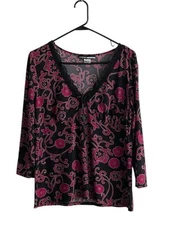 Y2K studio donatella baby doll top large lace  pink black Coquette Whimsagoth