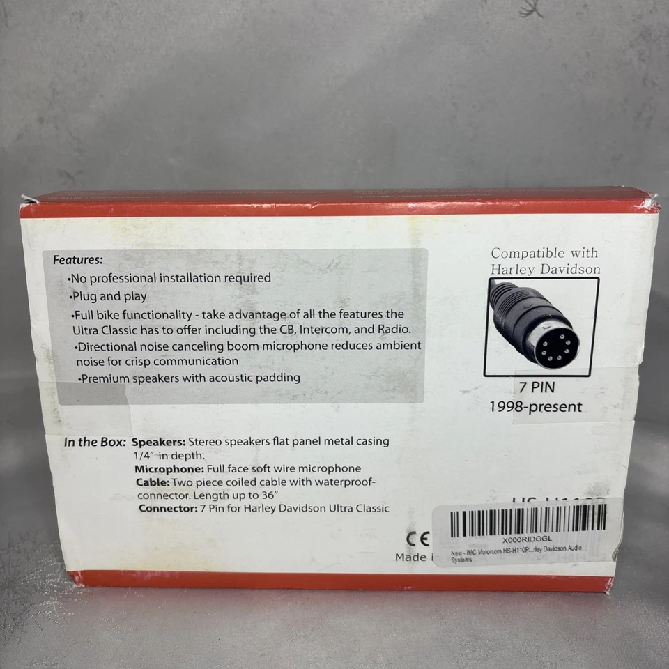 NIB IMC Motorcom HS-H110P Headset For Harley Davidson Classic 7 Pin 1998-Now - Image 3 of 3