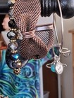 Lot Of 10 Mixed Vintage Jewelry Quartz & AB Metallic Beads Pendants Clip Pierced — photo 9