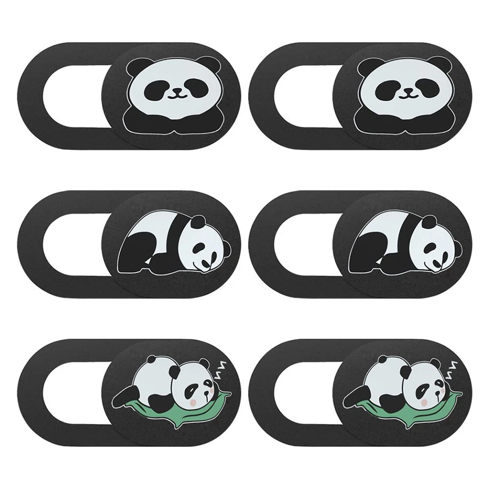 6 Pieces Cover Slide Panda Pattern Privacy Protection Slide Cover