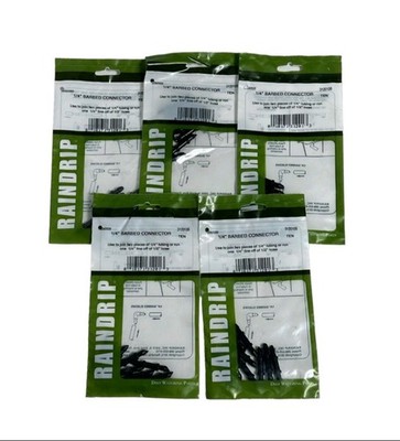 10  Bundle Raindrip Barbed 1/4 in.   Drip Irrigation Connector 10 pk {XX}