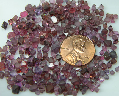 100% Natural 20 Octohedron Transparent Multi-Color  Spinel Gemstone Crystals