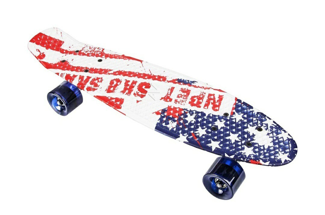 Skateboards Complete 22 Inch Mini Cruiser Platic Skateboard American Flag NPET
