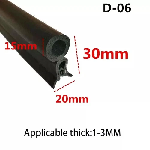 EPDM Rubber U-Shape Edge Trim Sealing Strip Car Door Guard Seal Edging Protector - Picture 48 of 64