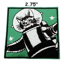 Astronaut Cat Cartoon Patch Embroidered DIY  Iron on Decorative Applique Clothes