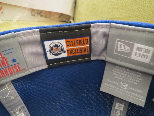 Sombrero ajustado New Era NY Mets dos tonos mezcla azul, logotipo naranja y plateado, talla 7 5/8 - Imagen 14 de 14