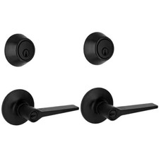 Defiant Freedom Matte Black Single Cylinder Keyed Entry Project Pack 2 Doors