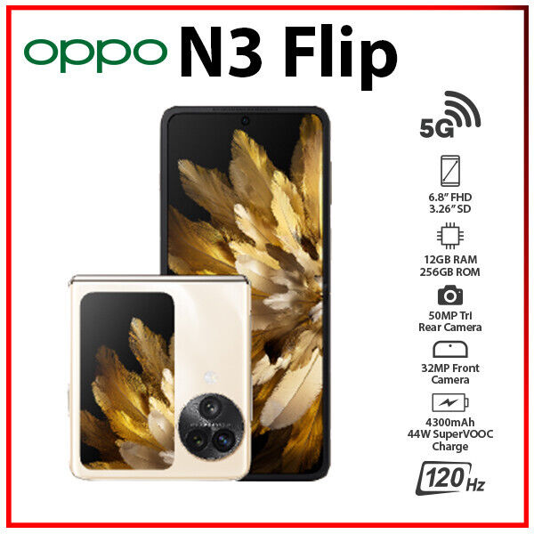 Oppo Find N3 Flip CPH2519 256GB 12GB RAM (Factory Unlocked) 6.8 50MP  (Global)