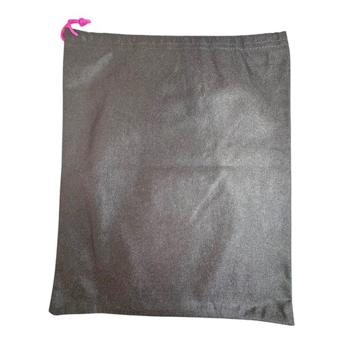 Borsa antipolvere Kate Spade nera con coulisse rosa lamina oro testo borsetta portaoggetti - Foto 3 di 5
