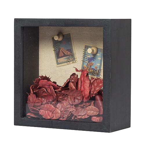 Shadow Box Frame 6x6 Shadow Box Display Case with Linen Back of 6×6 Black