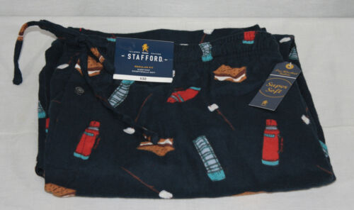 STAFFORD MENS NAVY COLOR S MORES PAJAMA PANTS SIZE XL NEW WITH TAGS - Picture 1 of 7