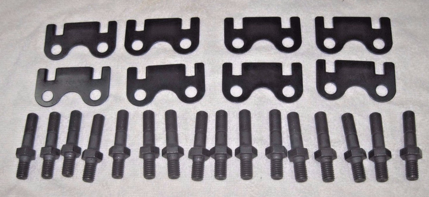 Guide plates and RAS4 Screw In Rocker Arm studs for Pontiac 400 428 455 D-ports