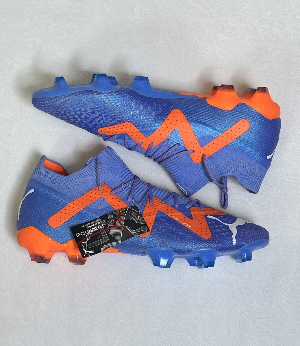 Puma Future Ultimate FG AG Soccer Cleats Shoes Blue Orange 107165