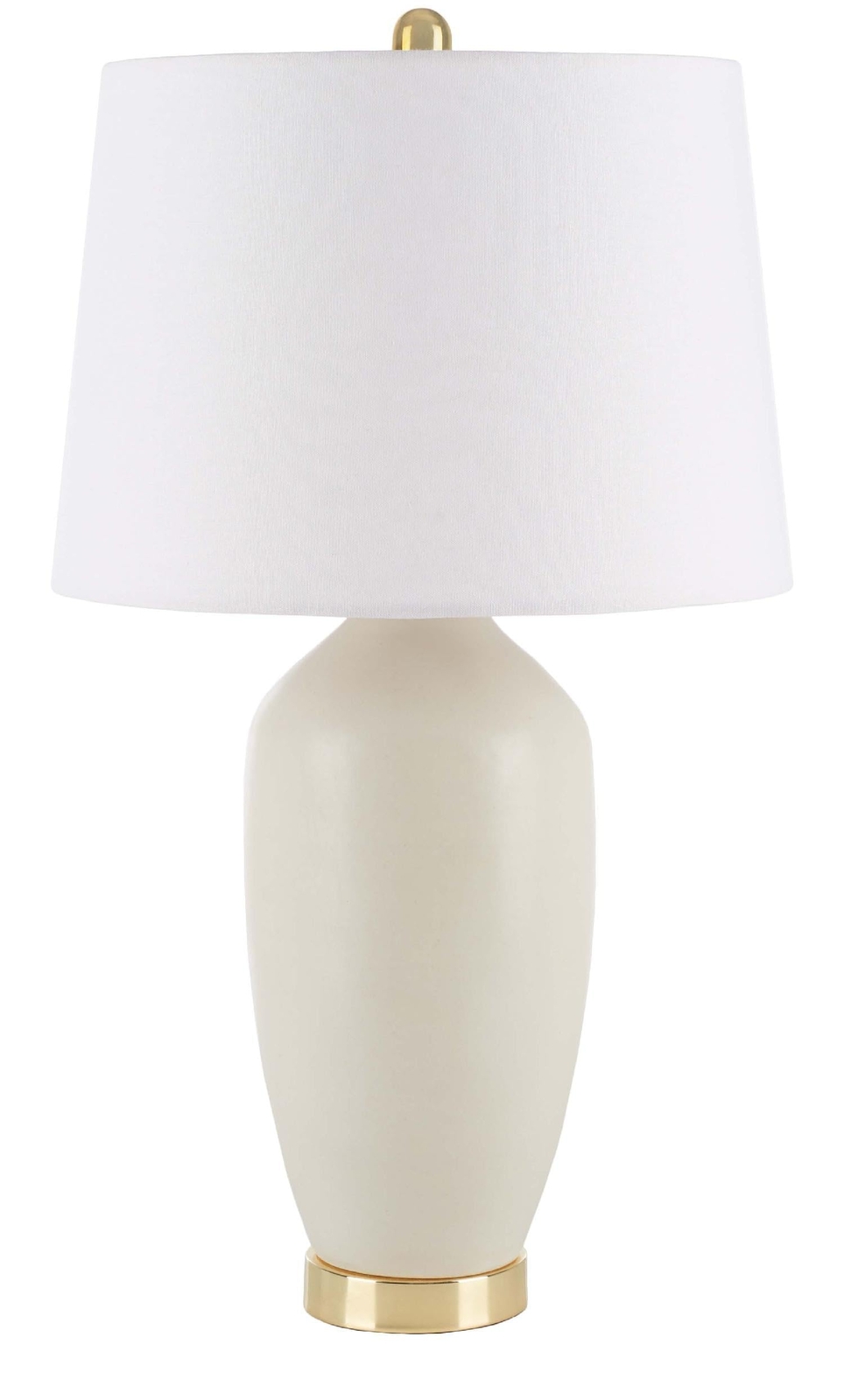Lighting Collection Laine Natural Ceramic 26-inch Table Lamp (LED Bulb Included)