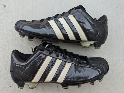 ADIDAS SUPERSTAR 2G TRX SHELL TOE FOOTBALL CLEATS sz 10 BLACK