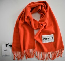   Authentic MONCLER Solid Orange 100% WOOL LO...