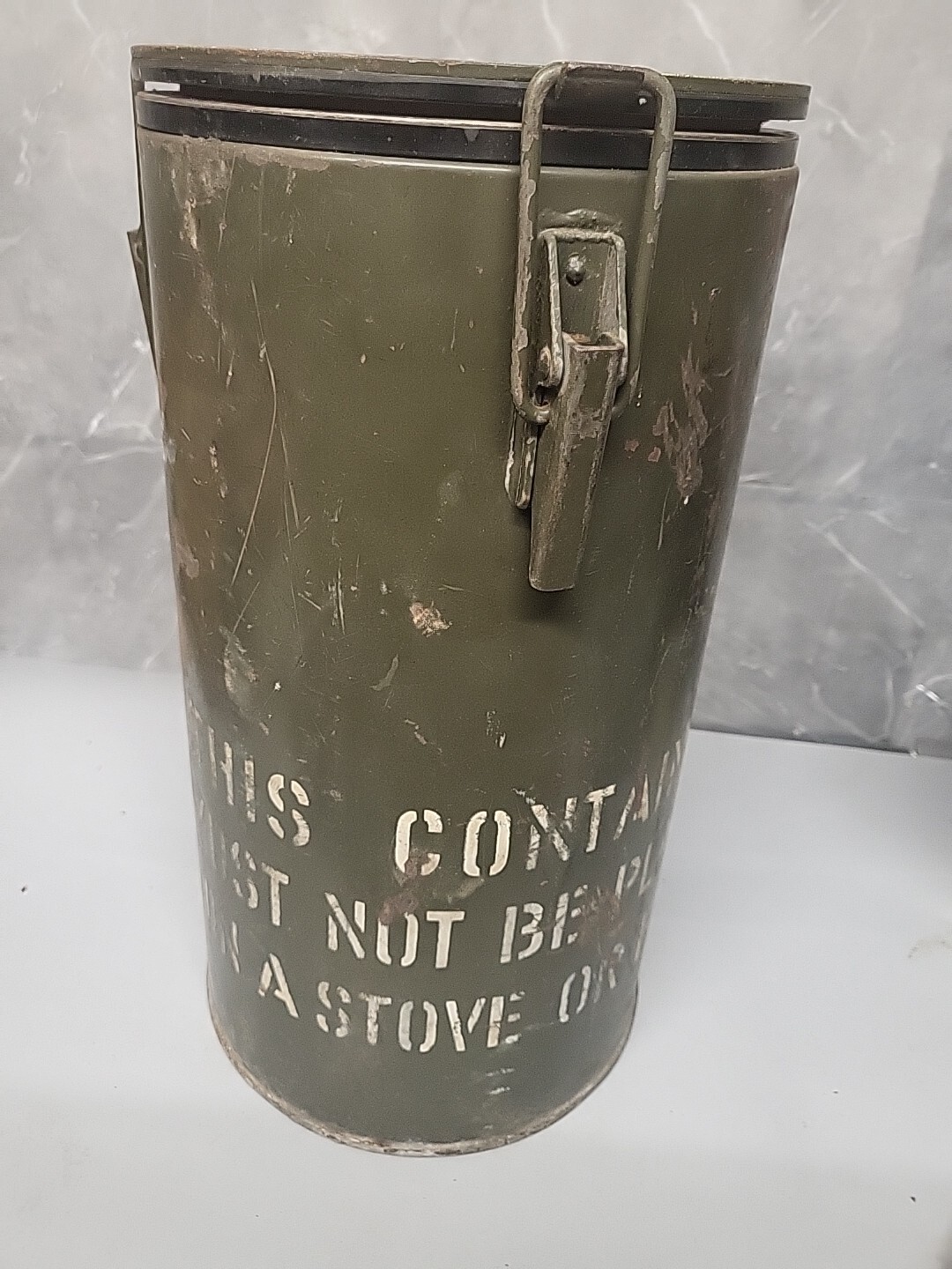 Post WW2 British Army 1950's Thermo Food Flask 14" tall