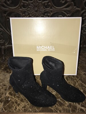 Michael Kors Boots Womens Mandy Stretch Knit Ankle Boots