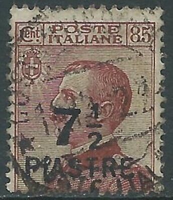 1922 LEVANTE CONSTANTINOPLE USED EIGHTH ISSUE 7 1/2 PI SU 85 CENT - UR29