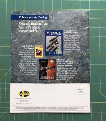 MOSSBERG 1994 SHOTGUN BROCHURE, 20 Pages, Rare! Models 500, 835, 9200, 590 - Picture 2 of 8