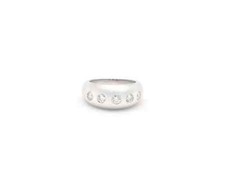 Anello Bombolino Bulgari in oro bianco 18 carati  e diamanti 0,60 carati