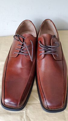 Florsheim Brown Leather Alverson Dress Shoes 9.5 D Florsheim 17919 100% Leather Young Men main image 3
