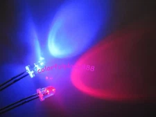 3mm Red / Blue Red / Green Bi-Color Flash Flashing Water Clear Blink LED Diodes