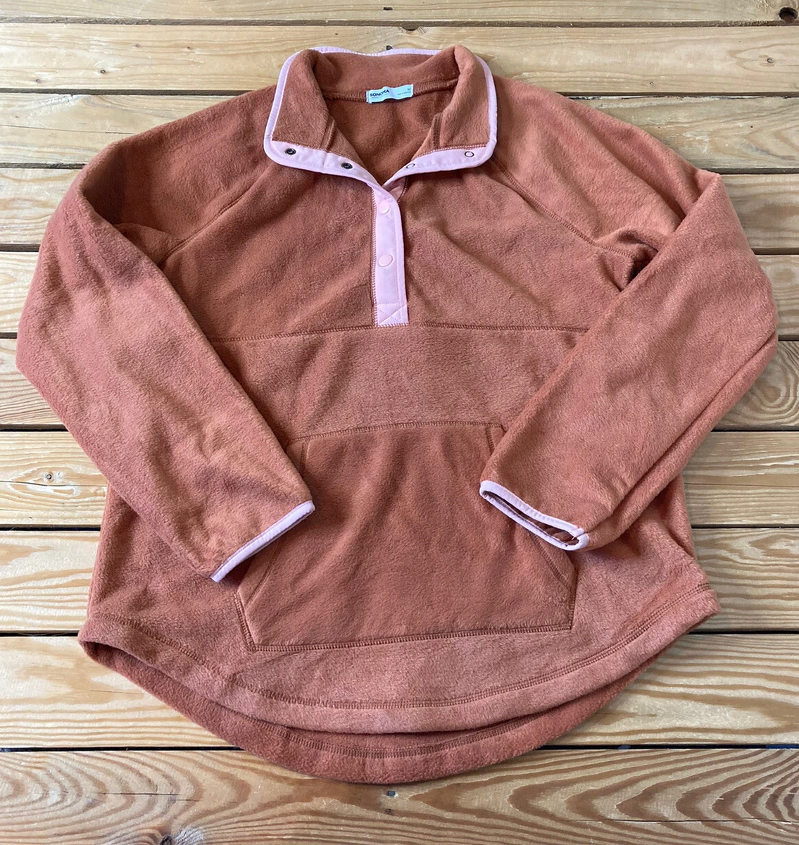 sonoma goods for life NWT 44 women s half Snap Fleece pullover jacket siz M HG
