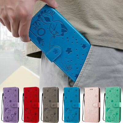 Leather Cat Bee Wallet Phone Case For Vivo Y16 V29 Y17S S18 V27 S16 V30 V40 X100