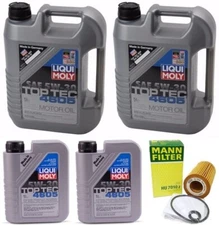 Oil Change Kit w/Liqui Moly Top Tech 4605 5W-30 Full Sythetic + MANN Oil Filter