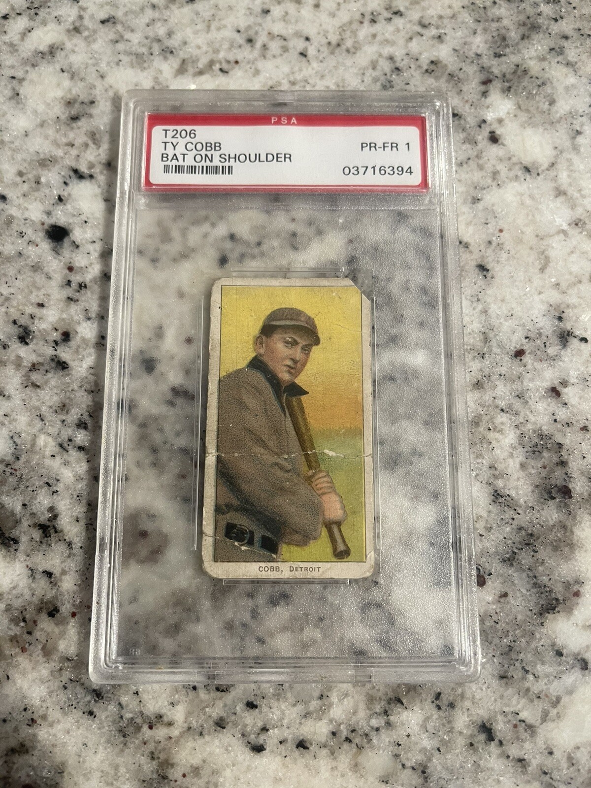 PSA 1 1909 T206 TY COBB BAT ON SHOULDER PIEDMONT 350 HOF GREAT LOOKING CARD
