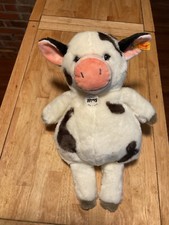 Steiff Cowaloo plush Pig color is white with brown spots 283031 with tags.