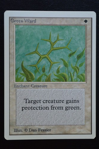 Magic The Gathering MTG GREEN WARD Unlimited Edition LP Lightly Played - 第 1/2 張圖片