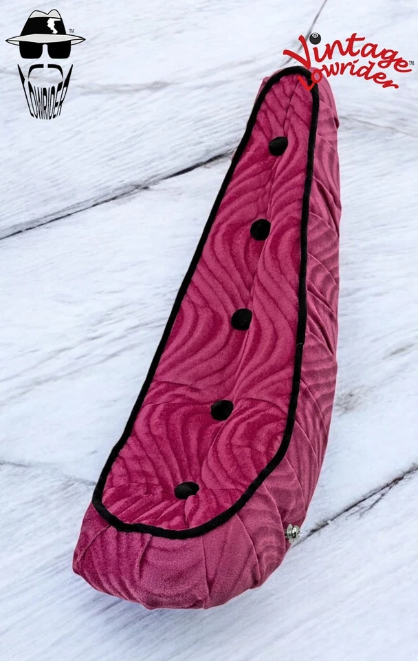 VINTAGE LOWRIDER 5 BOTONES 20" ROSA TERCIOPELO POLO BANANA SILLÍN CRUCERO/LOWRIDER. Foto 2 de 2