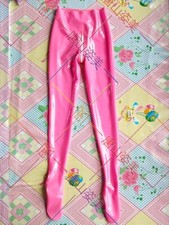 772 Pink Women latex leggings high waist with crotch zip gummi 0.4mm latex pants
