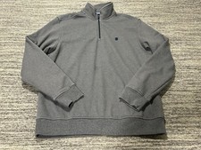 Izod Pullover Mens Medium Advantage Performance Stretch 1/4 Zip Sweater Grey