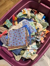 Cotton Fabric Scraps 1 Pound Various Colors P...