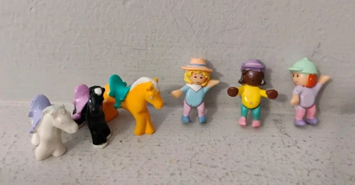 Vintage 1994 Polly Pocket Happy Horses Dolls & Horses