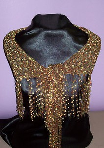 Dressy Shawlette - Golds - Shawl -  Perfect for Parties and the Holidays!!!