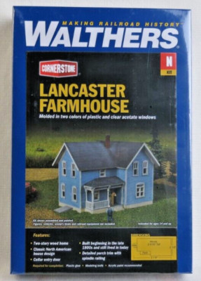 Walthers Cornerstone 933-3890 N Scale LANCASTER FARMHOUSE Kit