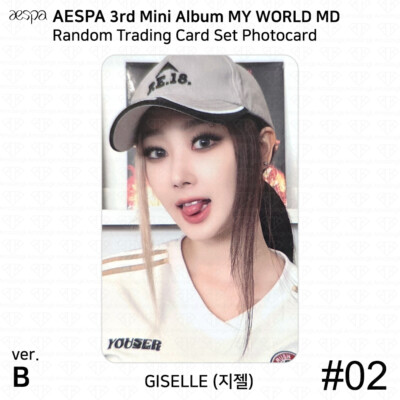 Aespa Official MD MY WORLD Random Trading Card Set B Ver Photocard