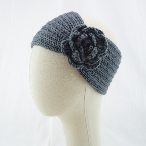 Invierno Mujeres Tejido Crochet Flor Diadema Diadema Diadema Calentador de Oreja Turbante - Imagen 5 de 26