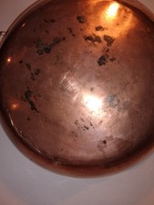 Antique Large Copper Bowl Jam Pan
