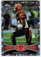 2012 Topps Chrome Camo Refractors George Iloka Rookie #205 Bengals SN,RC