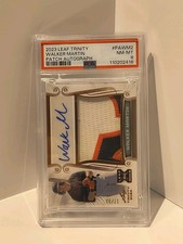 Walker Martin Baseball Card Autograph Patch Leaf Trinity 2023 PSA 8 New Slab 
