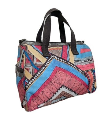 LESPORTSAC Geometric Tribal Mini Boston Handbag 